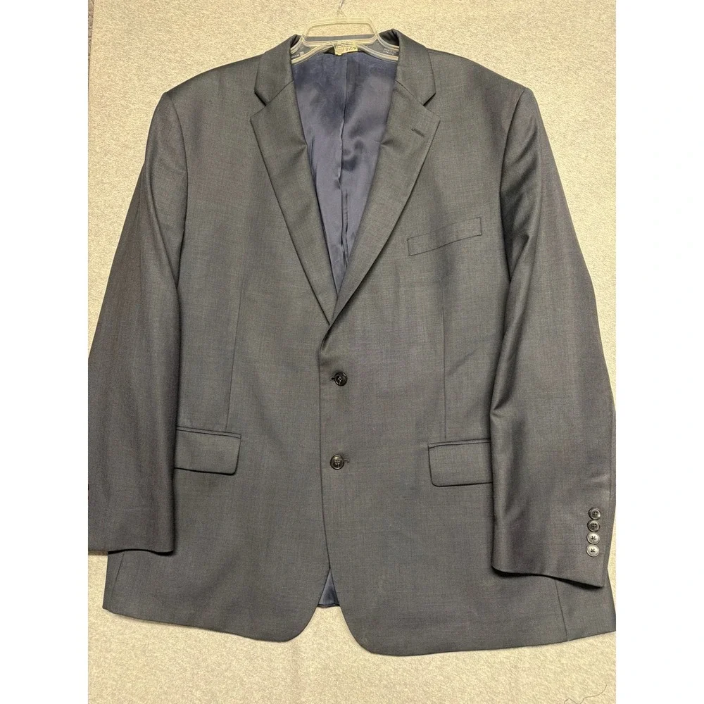 Jos A Bank Travelers Collection Mens 50R Blazer  100% Wool Tailored DAMAGED‎